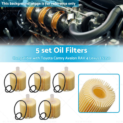 5PCS Oil Filter for Toyota Camry, Kluger, RAV4, Lexus IS300h (2012-2023)