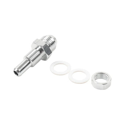 8AN Male Flare Bulkhead to 3/8" Hose Barb Fuel Tank Fitting for Universal (N/A)