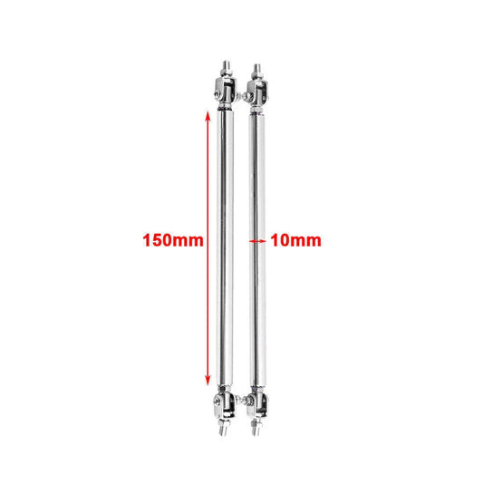 Adjustable Front Bumper Lip Splitter Strut Rod Tie Support Bar for Universal Blue