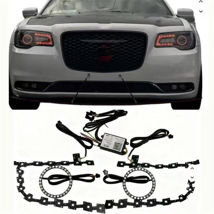 Multicolor LED DRL Boards with Halo Rings for Chrysler 300C (2011-2020)
