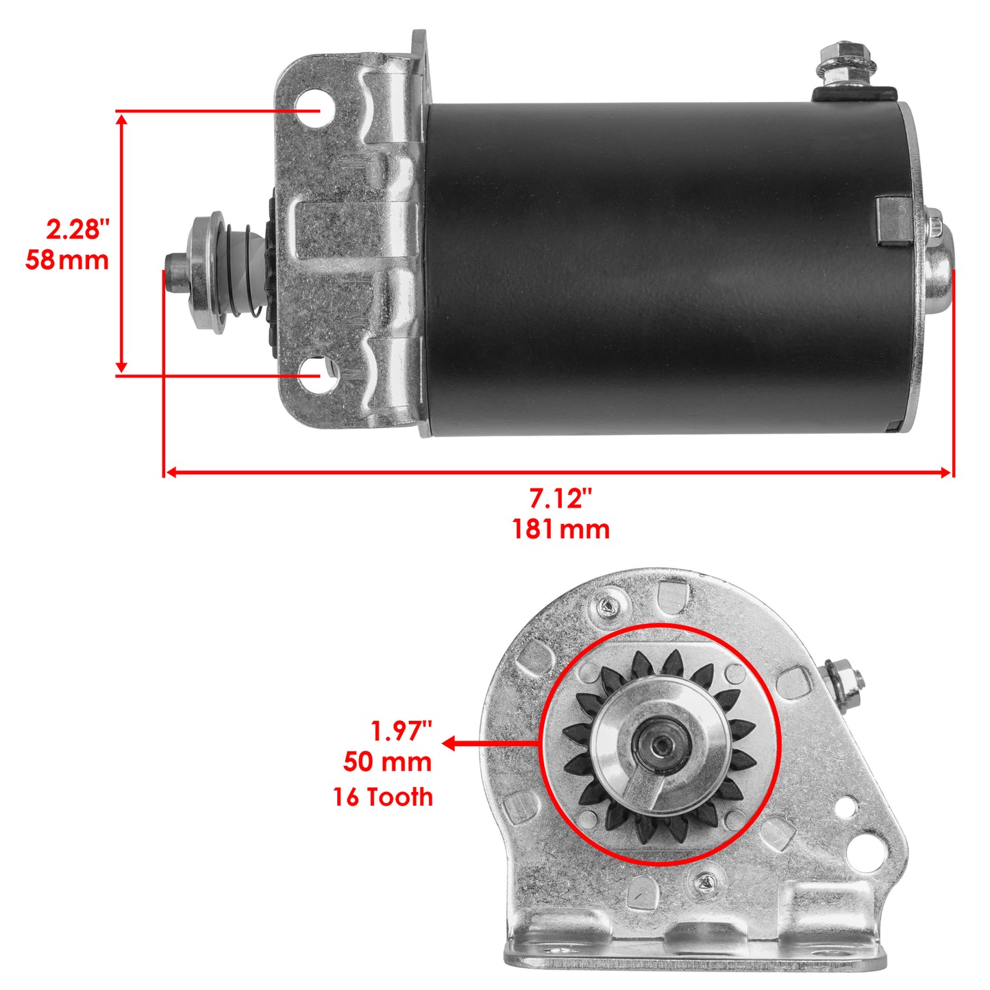 Briggs Starter Motor Replacement for John Deere Lawn Tractors (2016–2022)