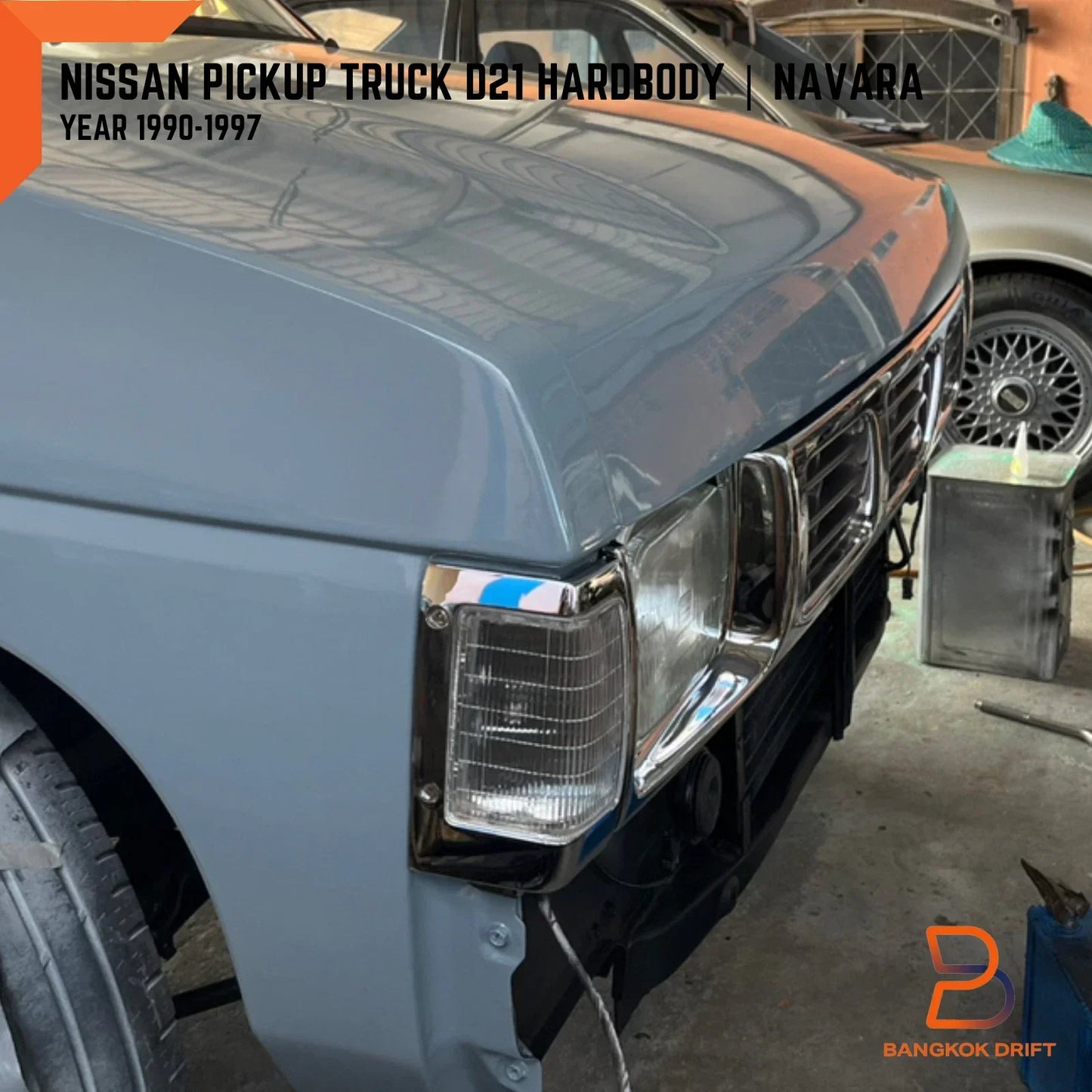 Chrome Side Turn Signal Corner Lamp Light for Nissan Navara D21 (1990-1997)
