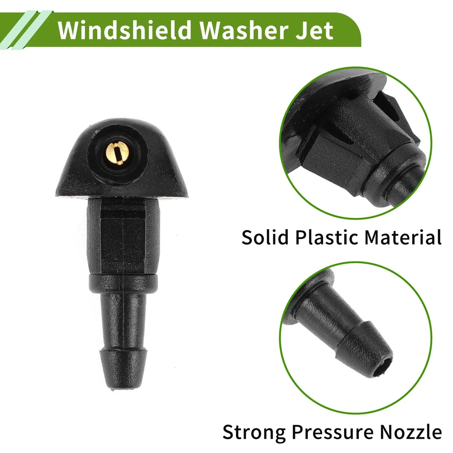 Windshield Washer Nozzle & Hose Connector for Honda (2001-2005) 1 Set