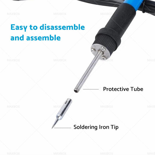 15-in-1 Soldering Iron Kit 60W Adjustable Temperature Tool for Electronics AU