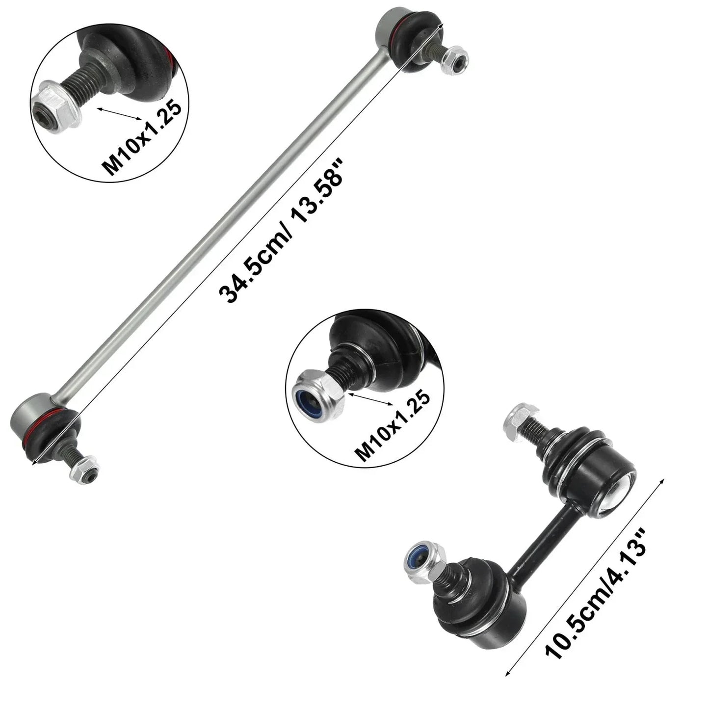 4pcs Front Sway Bar Links Stabilizer Kit for Honda Civic (2012-2015)