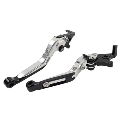 CNC Silver Extendable Brake Clutch Levers for Kawasaki Ninja 125 250 (2018-2023)