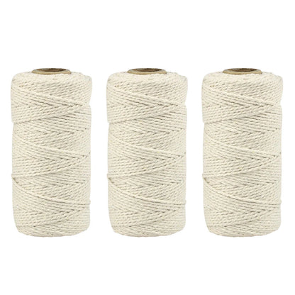 Natural Cotton & Jute Twine for Gift Wrapping & Crafts ( 100m)