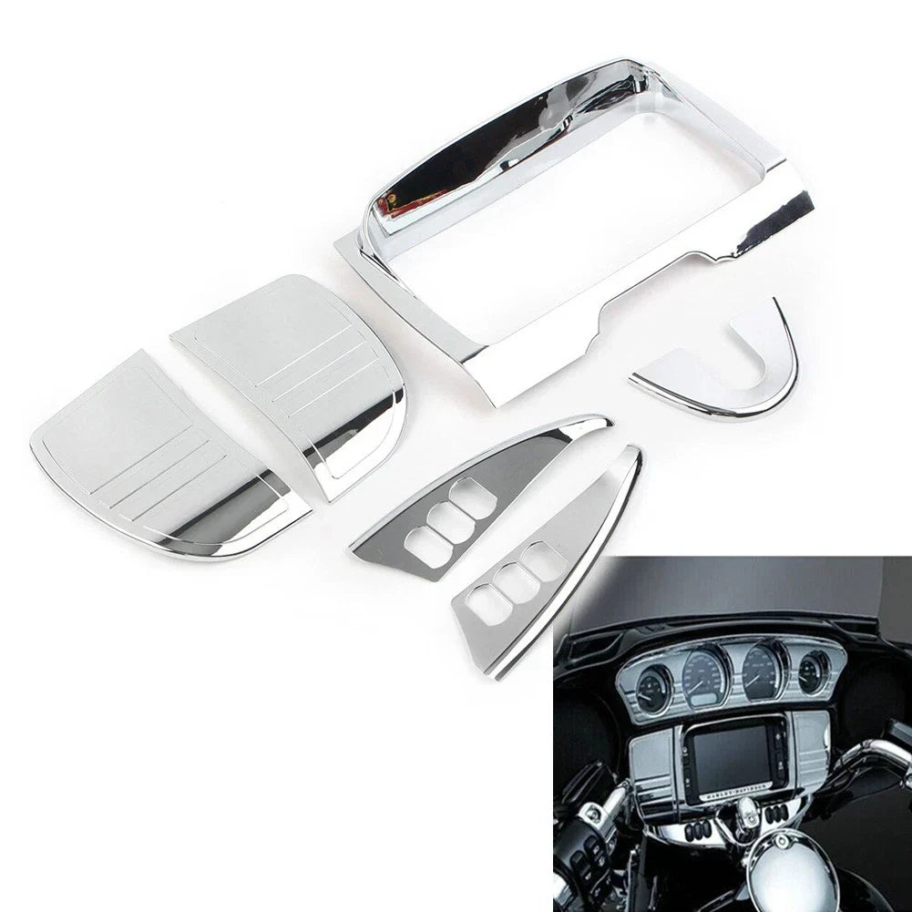 Tri Line Gauge Stereo Accent Set for Harley Touring Electra Glide (2014-2022)