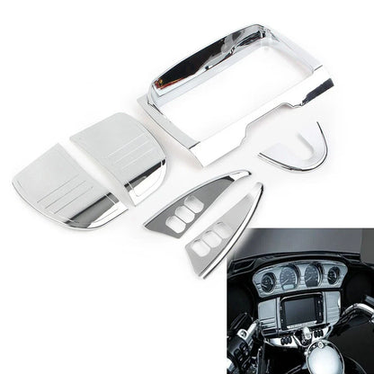 Tri Line Gauge Stereo Accent Set for Harley Touring Electra Glide (2014-2022)