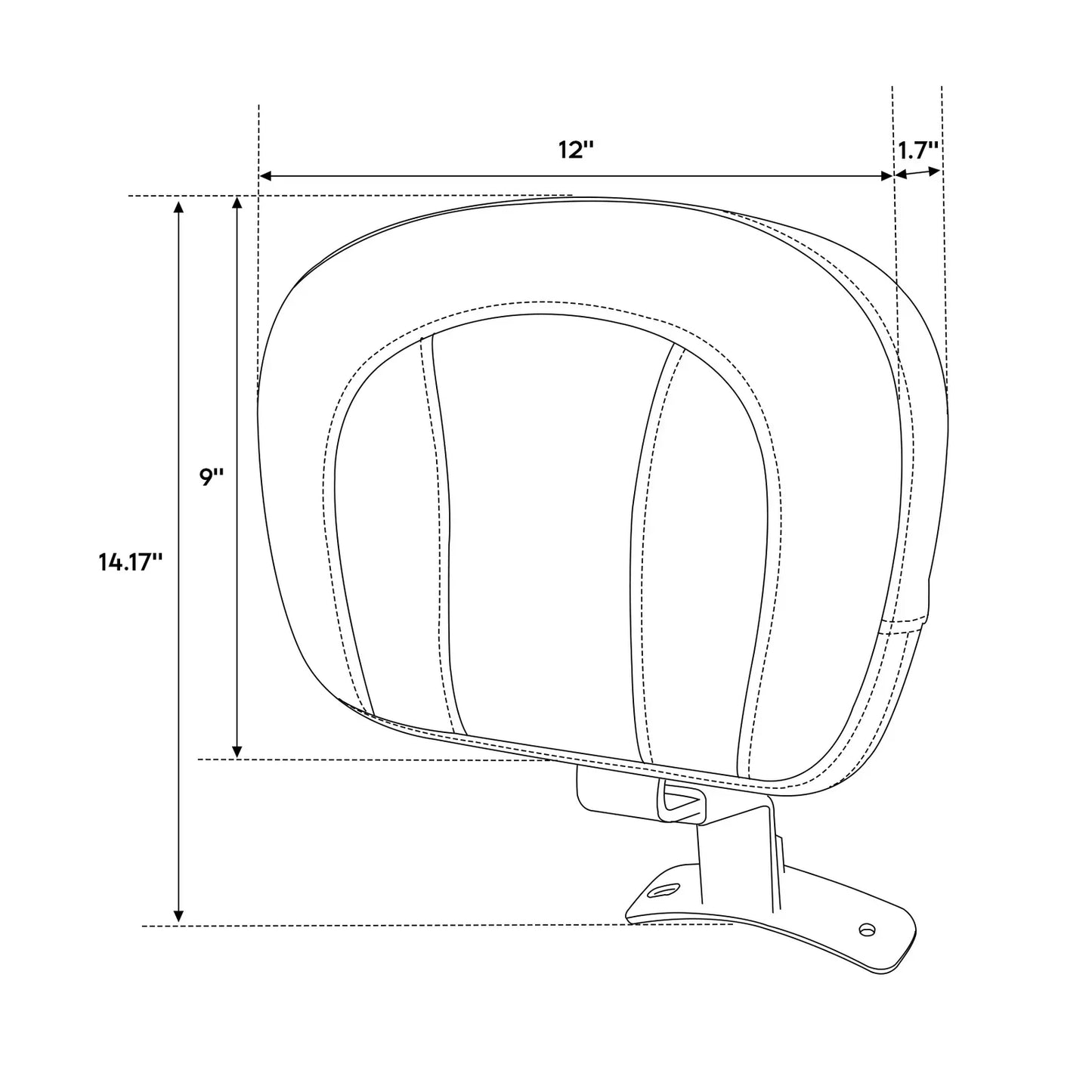 Driver Backrest Pad for Harley Touring Road Glide King FLHR (2009-2023)