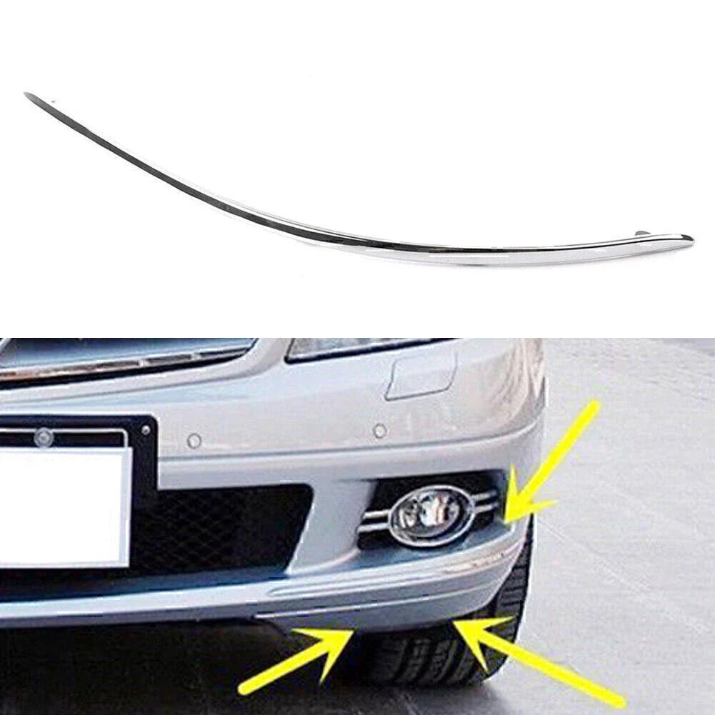 Avantgarde Front Bumper Chrome Trim Left for Mercedes C-Class (2007-2010)