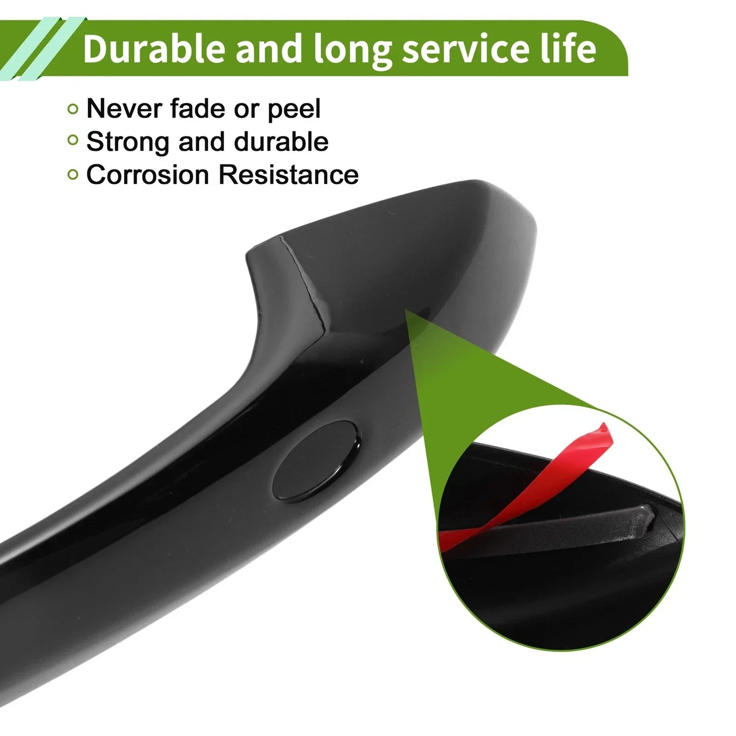 Exterior Door Handle Cover Trim for Hyundai Tucson (2022-2024) Gloss Black ABS