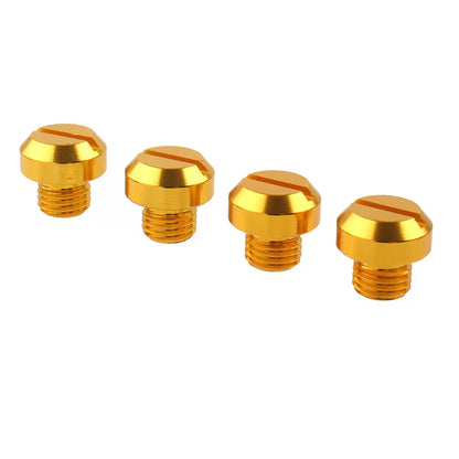 4PCS M10 Motorcycle Mirror Hole Blanking Plugs Screws Caps Gold