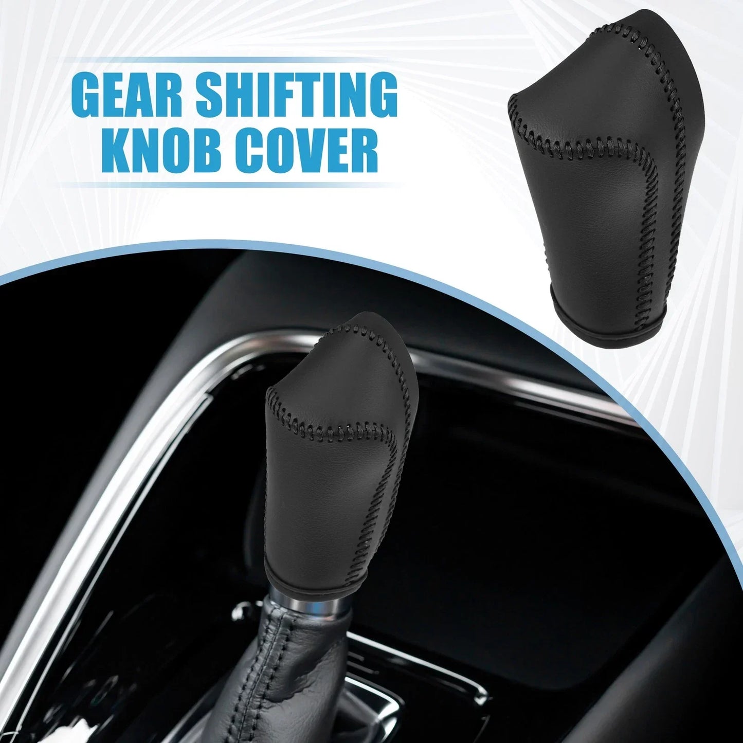 Gear Shift Lever Cover for Honda CRV 2007-2011 - Auto Interior, Black Stitches