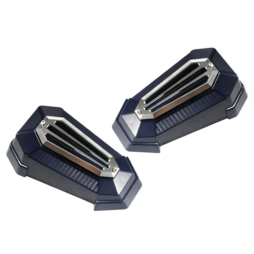 Handguard Shield Deflector Universal Blue & Silver for Honda & Harley (N/A)