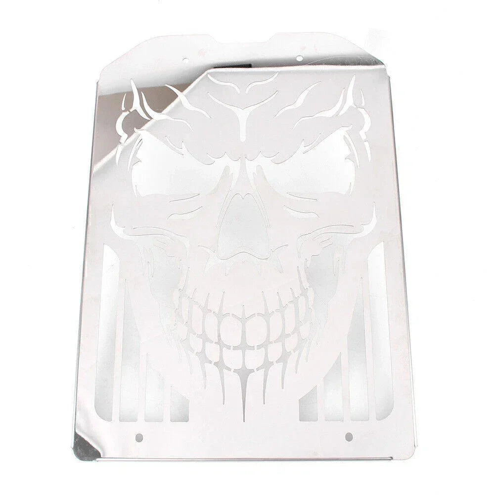 Racing Skull Polished Radiator Grill for Kawasaki Vulcan VN1500 VN1600 (2002-2008)
