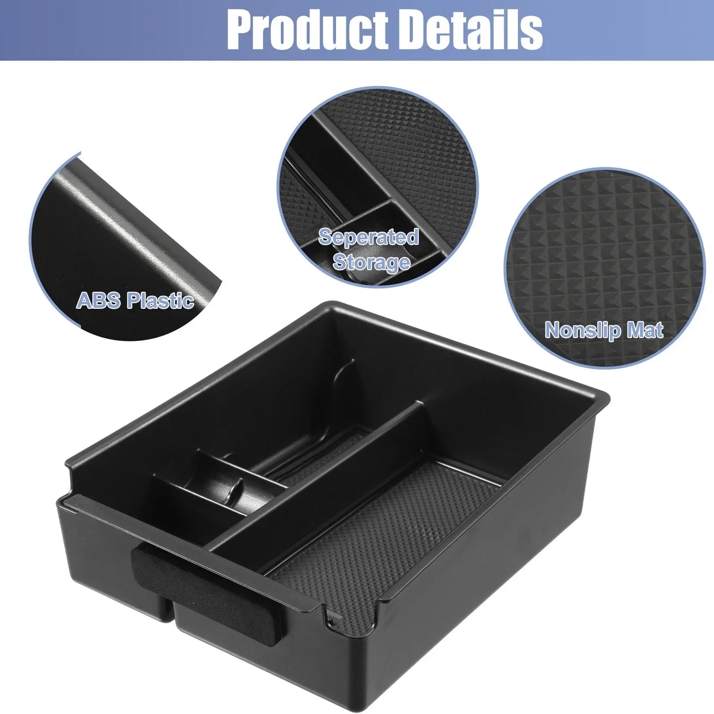 Car Center Console Storage Box for Hyundai Tucson NX4 (2021-2022) Black