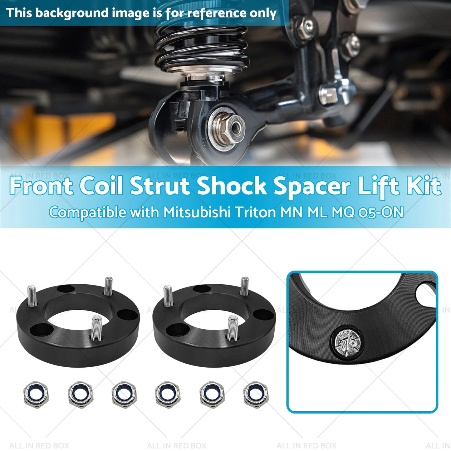 25mm Front Coil Spacers for Mitsubishi Triton MN ML MQ (2005-2023)