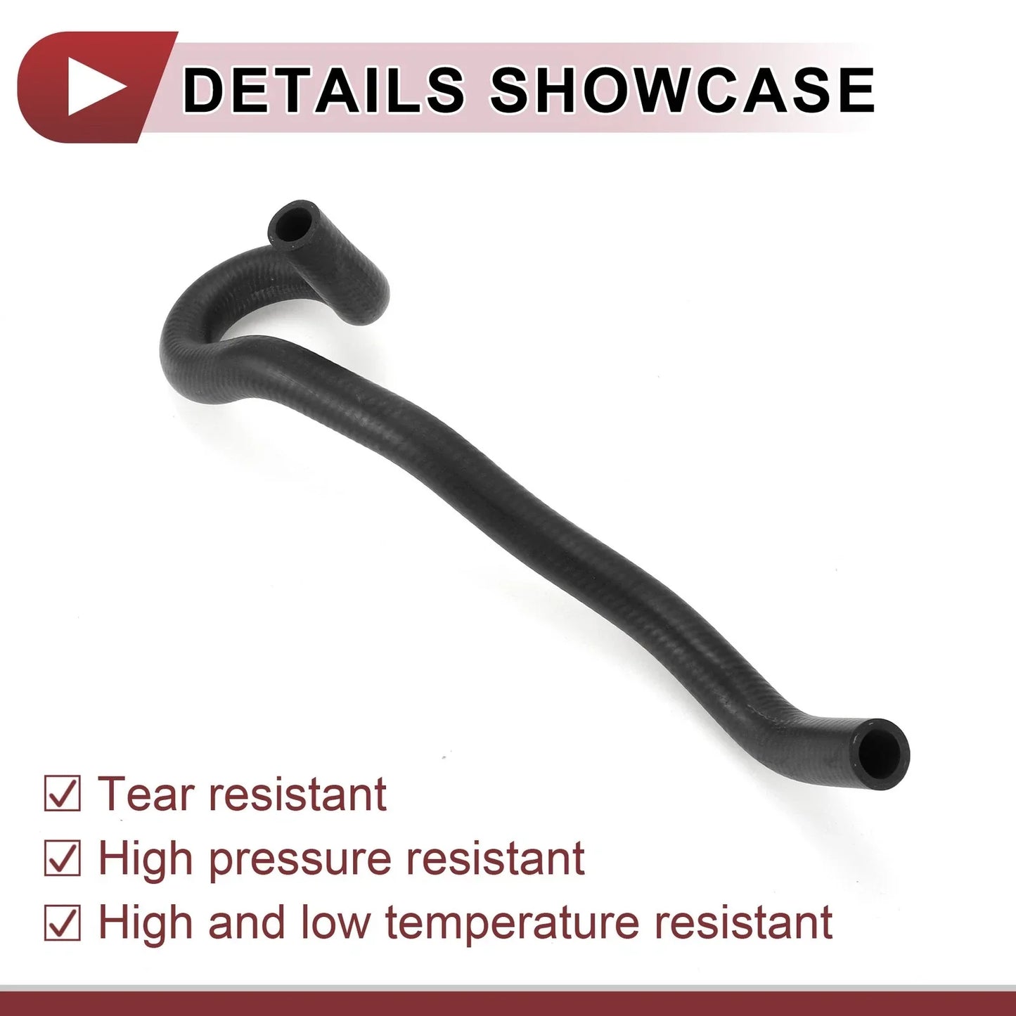 Heater Hose for Honda Accord 2.3L (1998-2002) Rubber Black 1 x Piece