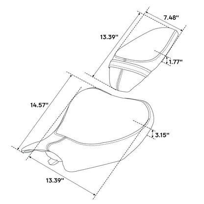 Driver & Passenger Seats for Kawasaki Z900 (2017-2023)