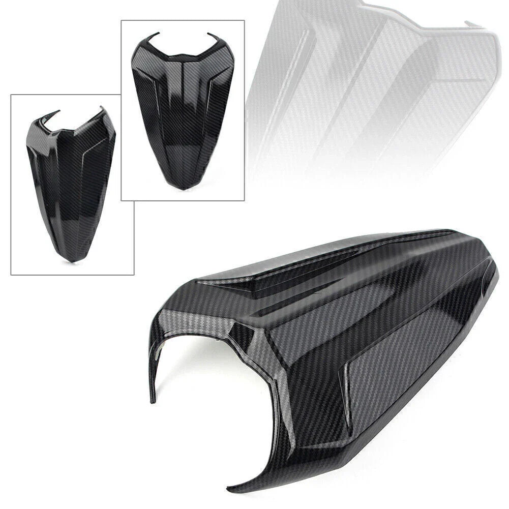 Carbon Fiber Rear Pillion Seat Cover for Yamaha YZF R15 (2017-2021)
