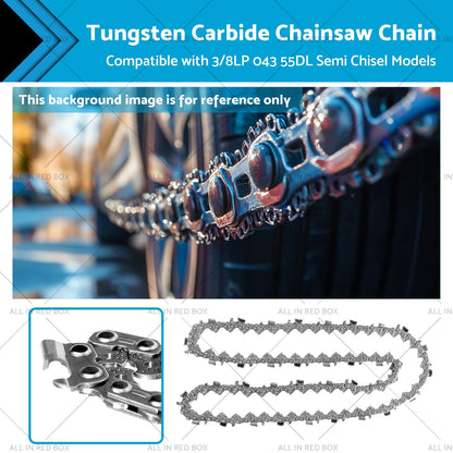16" Semi Chisel Tungsten Carbide Chainsaw Chain for Various Models