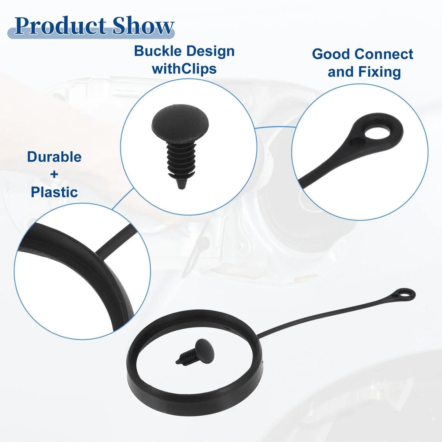 Fuel Tank Cap Tether Rope 2 x for Mercedes-Benz E320 (2003-2009)
