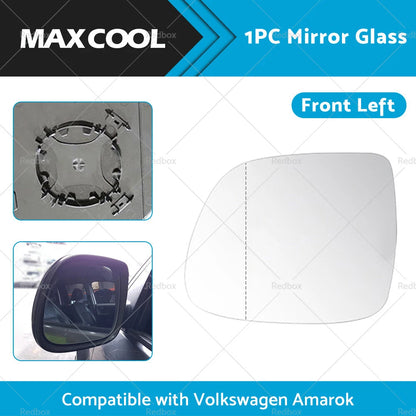 Heated Convex Left Side Mirror Glass for VW Amarok (2010-2018)