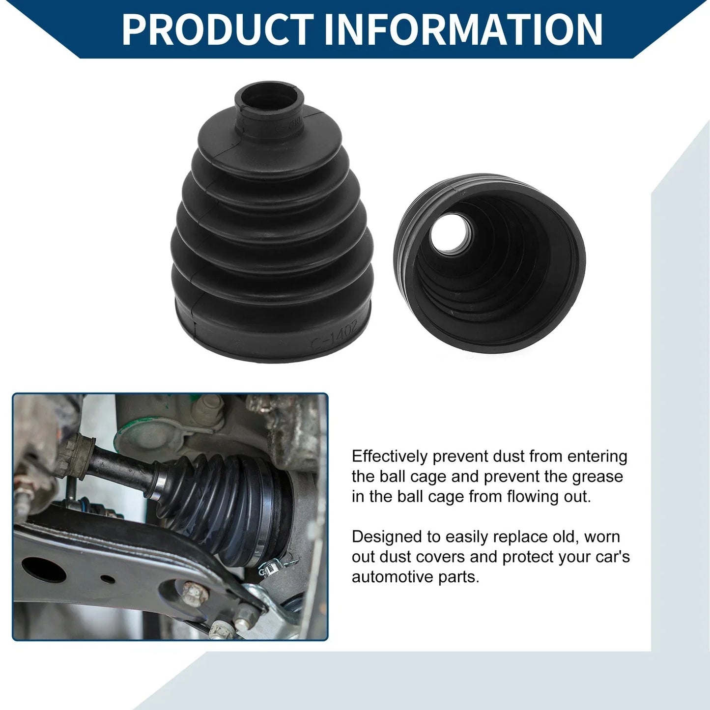 Outer CV Joint Boot Kit w/ Clamps for Porsche Macan (2015-2022)