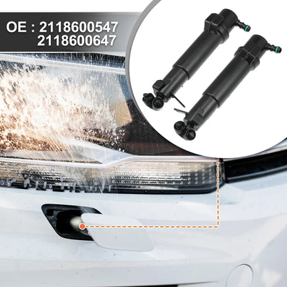 Front Left Right Headlight Washer Nozzles for Mercedes-Benz E320 E500 (2003-2009)