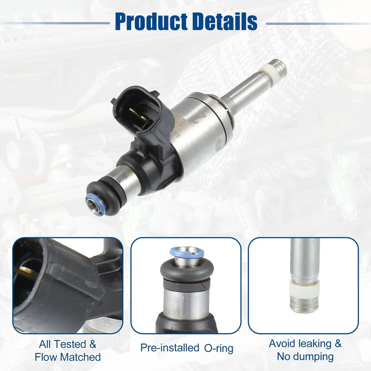 4 x Fuel Injector Nozzles for Lexus RC200t (2016) 2.0L 4-Cylinder