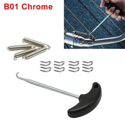 Exhaust Pipe Muffler Mounting Springs Hooks  Stainless Steel Chrome