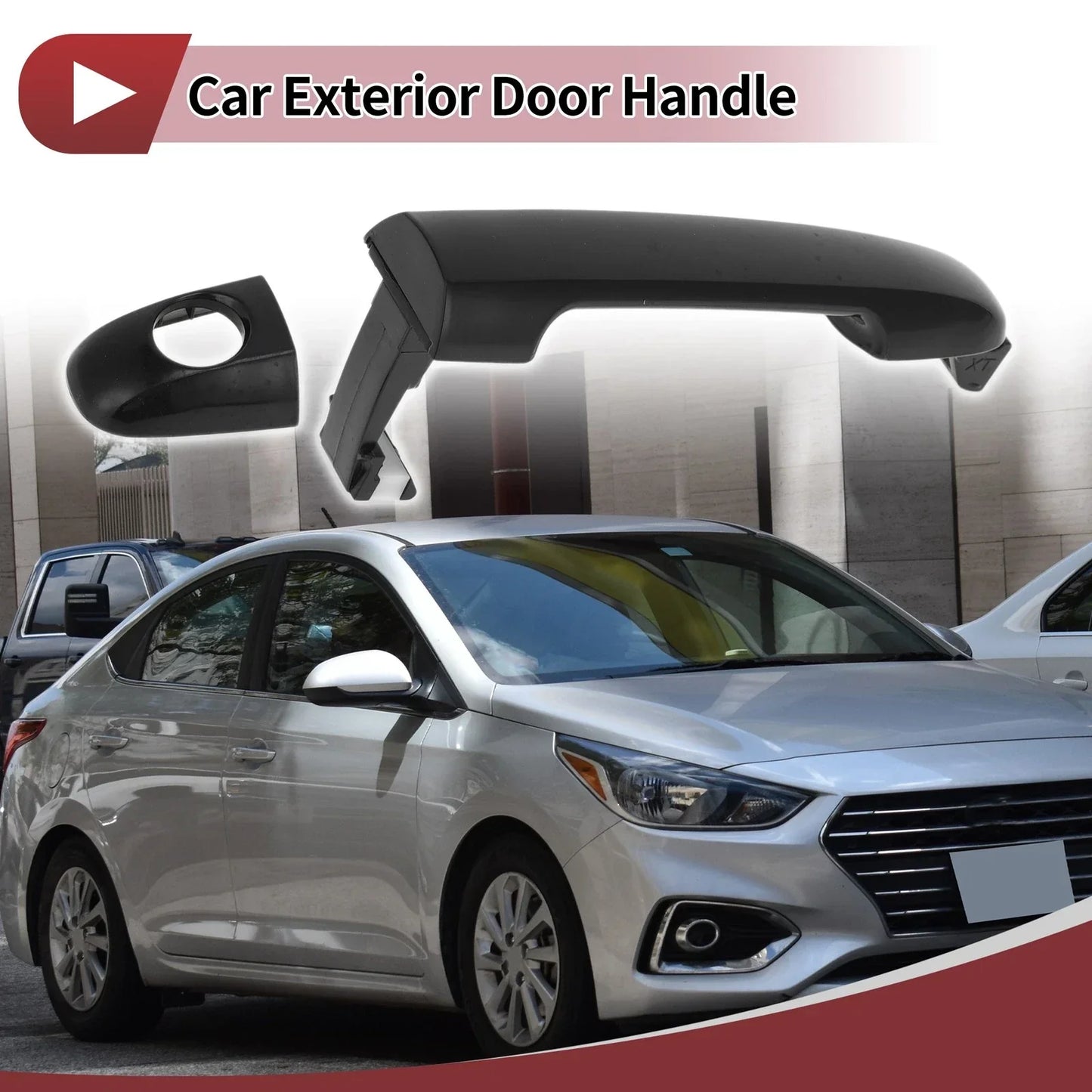 Car Door Handle Grip for Hyundai Sonata 2005-2010 Front Left Black