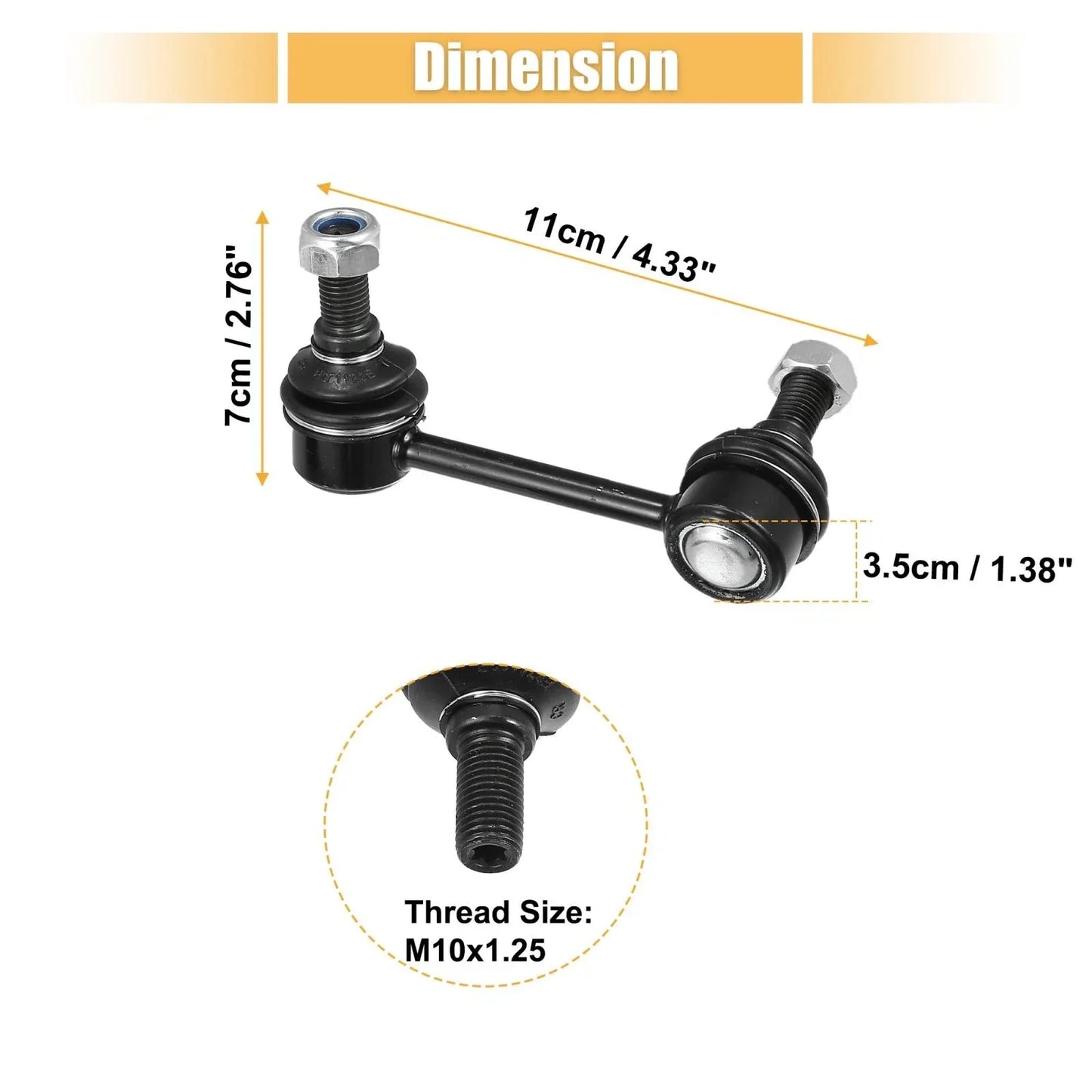 2 x Rear Sway Bar Links for Honda Civic (2001-2005)
