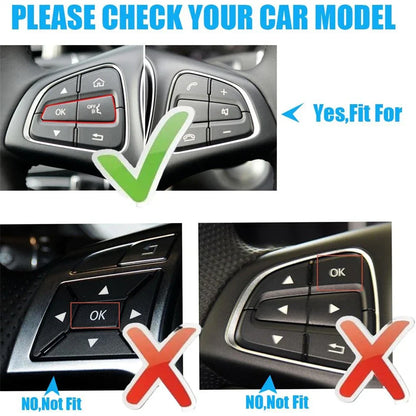 Steering Wheel Button Black Trim for Mercedes Benz GLC C Class (2015-2018)