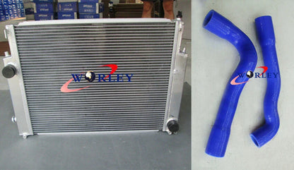 Aluminum Radiator + RED Hose for BMW E36 M3 Z3 325TD 320 323 325 328 (1992-1999)