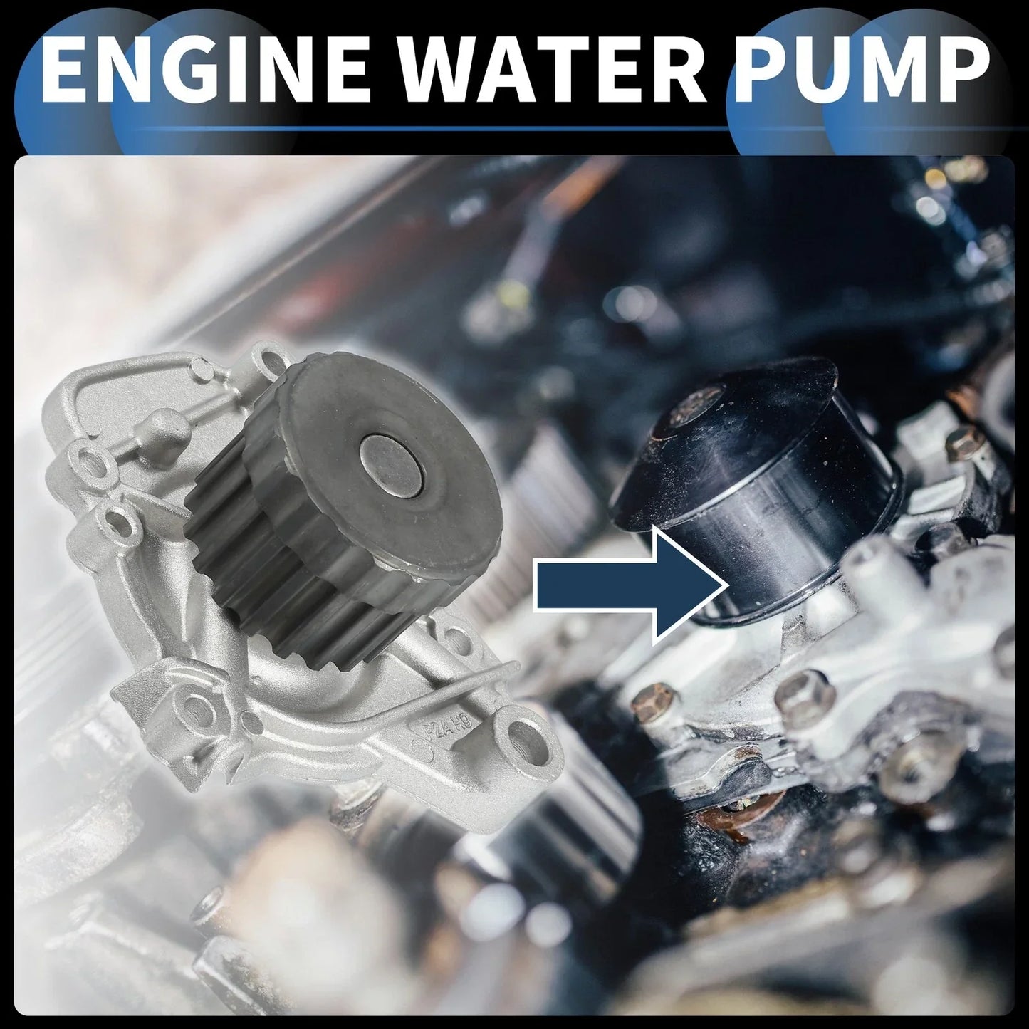 Water Pump for Honda Civic 1.7L 2001-2005 with Seals Kit