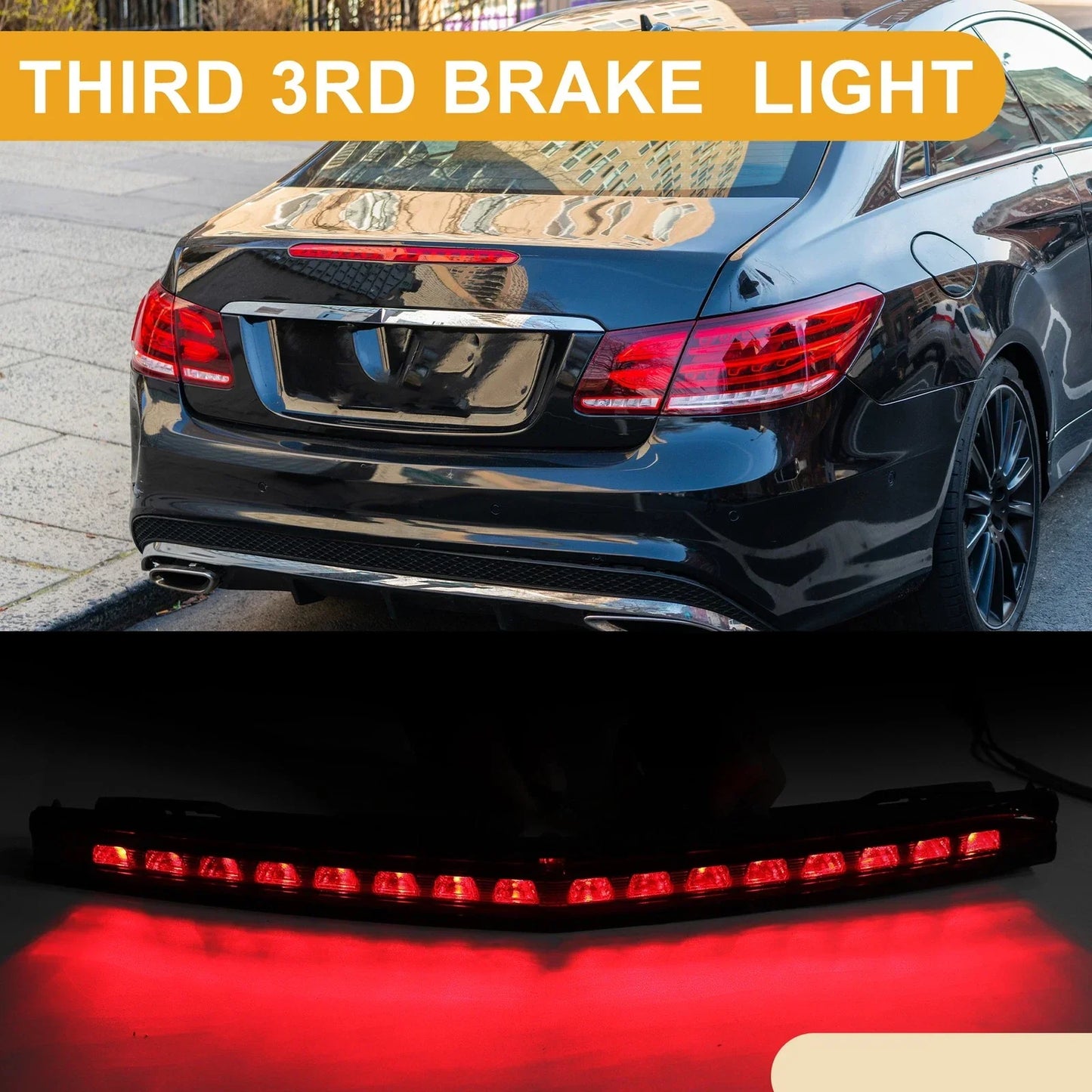 Third Brake Stop Light for Mercedes-Benz E550 2012-2017 ABS Red 1 x
