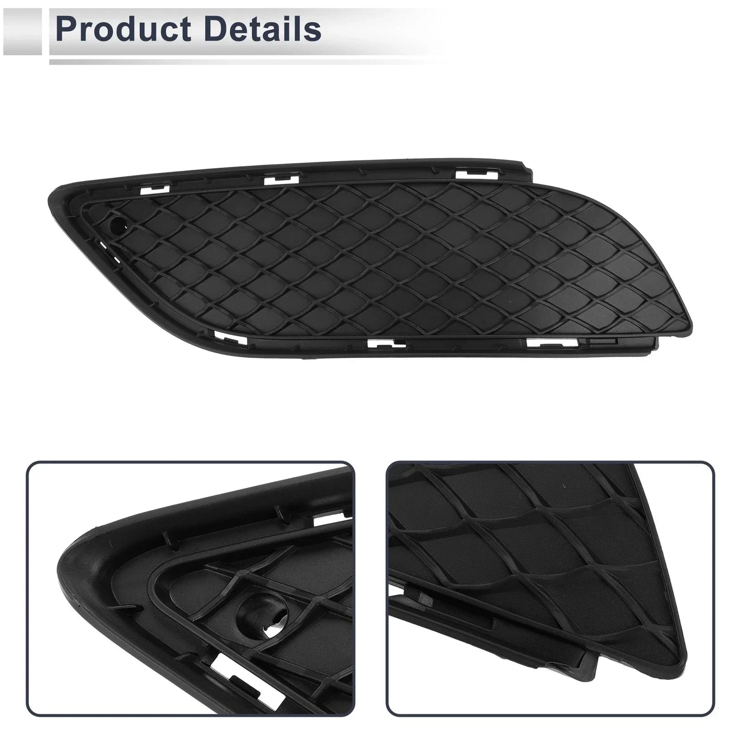 Front Left Fog Light Grill for Mercedes-Benz B W246 (2012-2018) Black