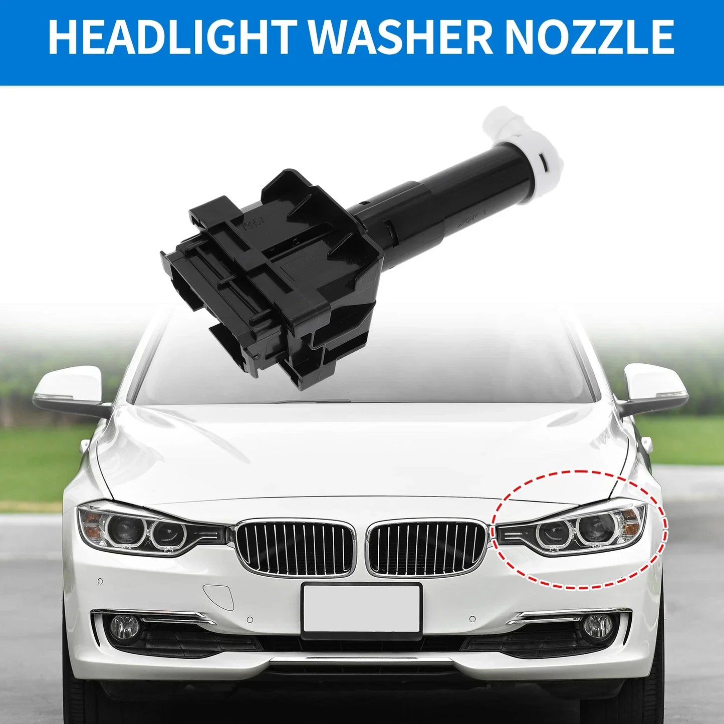 Front Driver Side Headlight Washer Nozzle for Lexus RX350 RX450h (2007-2022)