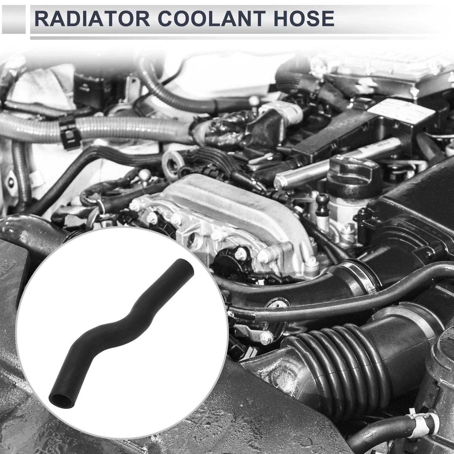 Radiator Coolant Hose for Honda Civic (2006-2011) Rubber Black 1 x Piece