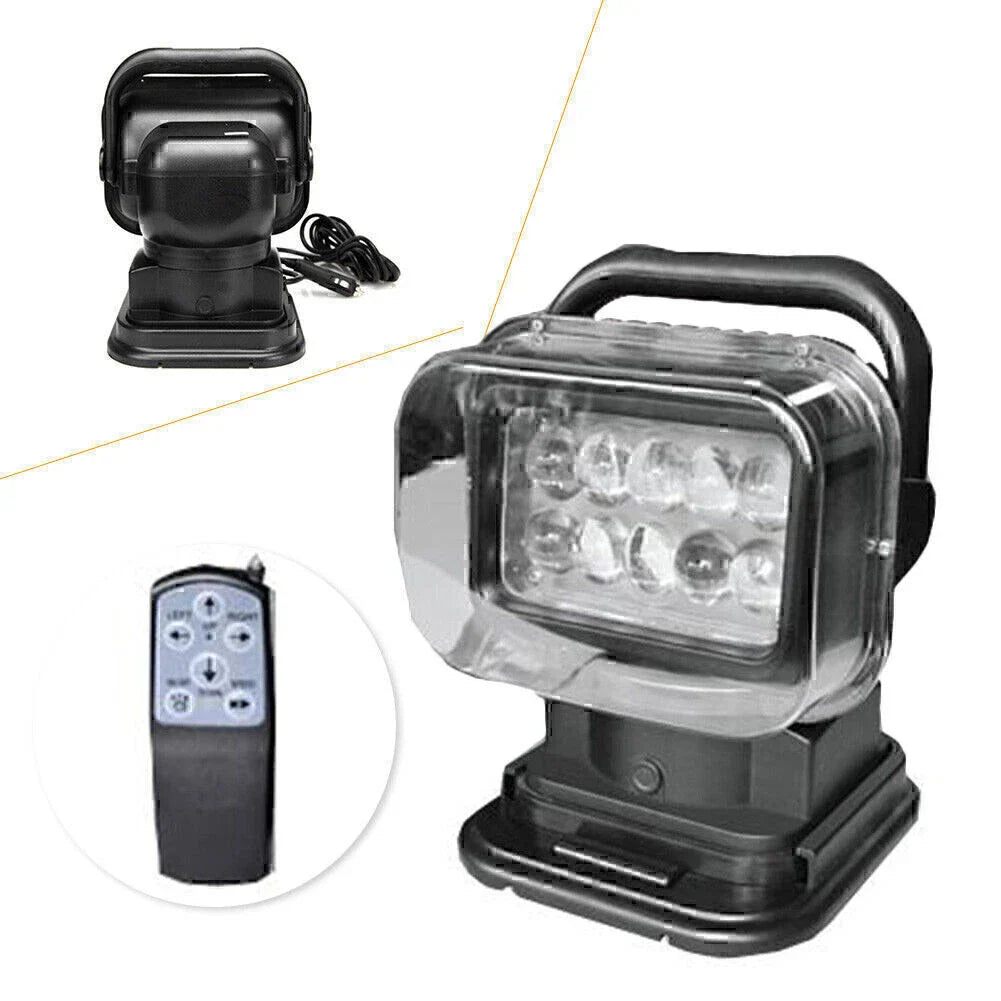 50W 360�� LED Remote Control Search Light for Camping, Magnetic Base