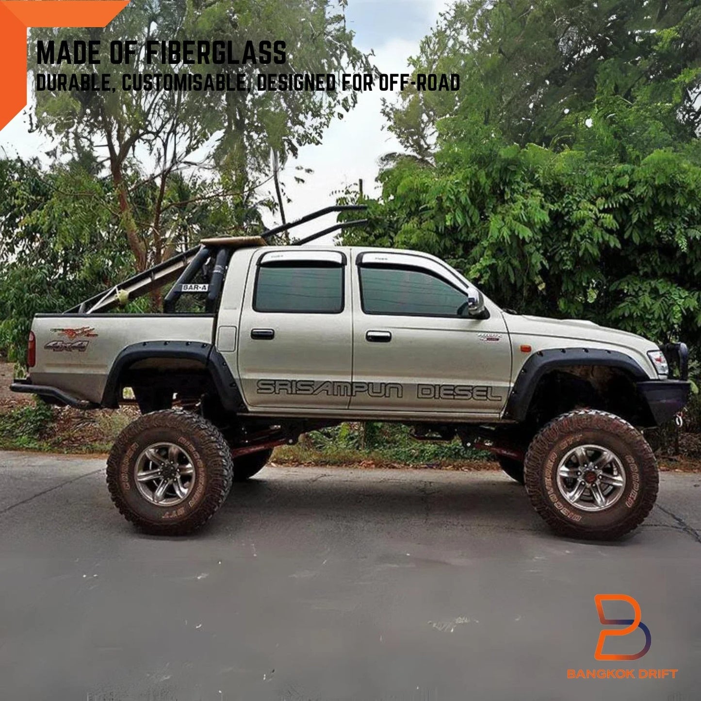 Jungle Fender Flares for Toyota Hilux Ute MK4/5 1997-2005 (97-05)