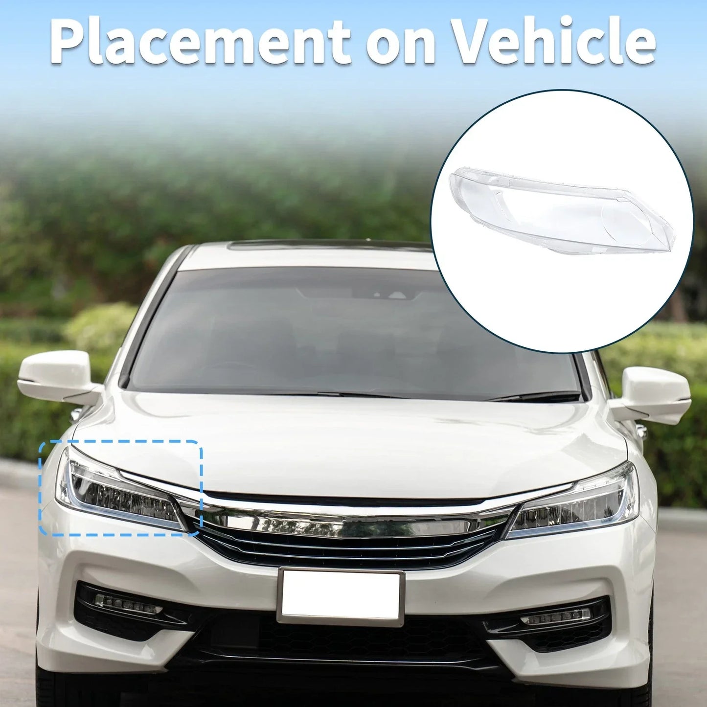 Car Front Right Headlight Lens Cover for Honda Civic (2006-2011)