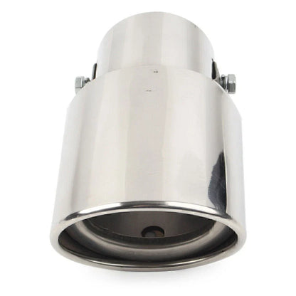 Stainless Steel Round Exhaust Pipe Tail Muffler Tip for Car Silver