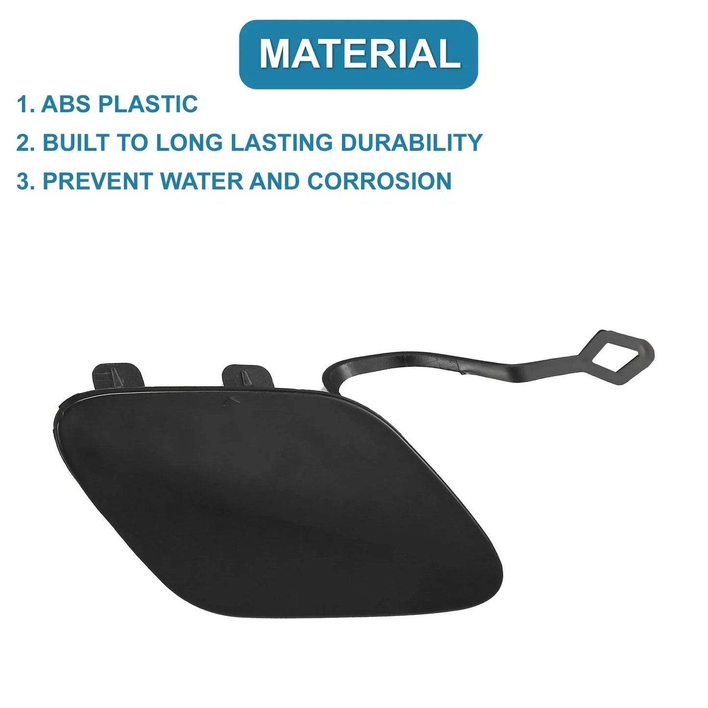 Front Right Bumper Tow Hook Cover for Mercedes-Benz E200 (2014-2016) Black