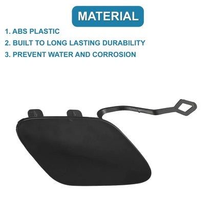 Front Right Bumper Tow Hook Cover for Mercedes-Benz E200 (2014-2016) Black