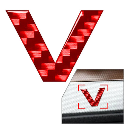 Carbon Red Letter Decals for Car Badge Emblem - Window Door Wall
