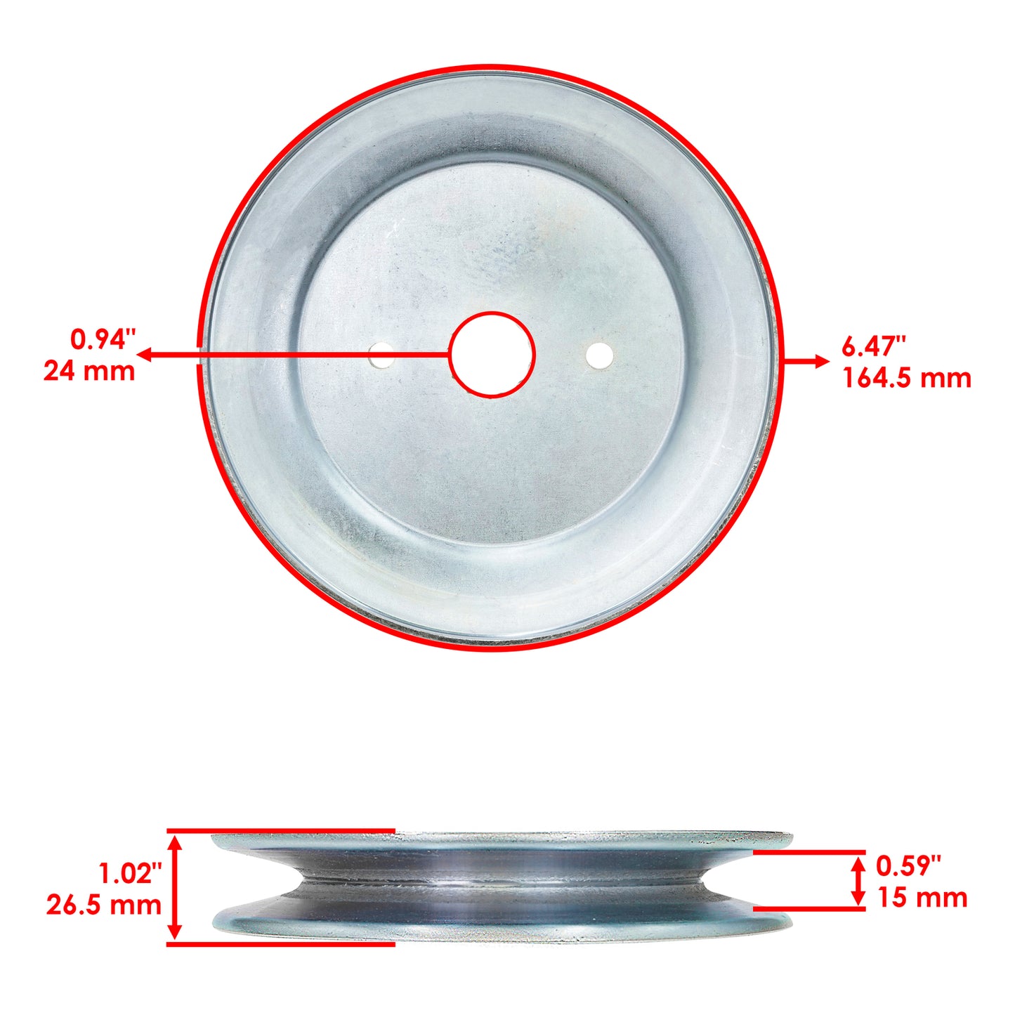 Deck Spindle Pulley Replacement for Hustler Fastrak 60 inch Raptor SDX 42 (2017–2019)