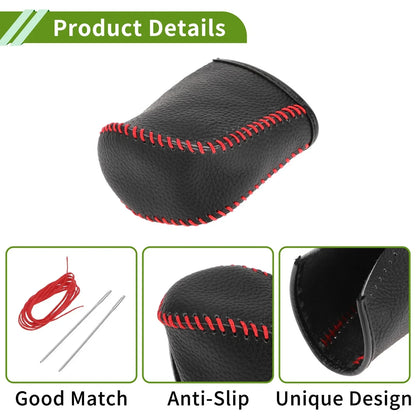 Car Gear Shift Knob Cover for Lexus NX300 2014-2021 - Pebbled Black Red